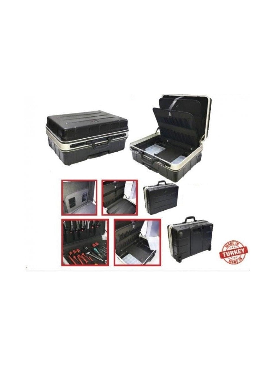 Alfa T-9002 Çekçekli ve Tekerlekli Abs Takım Çantası 24X38X52 cm Thumbnail